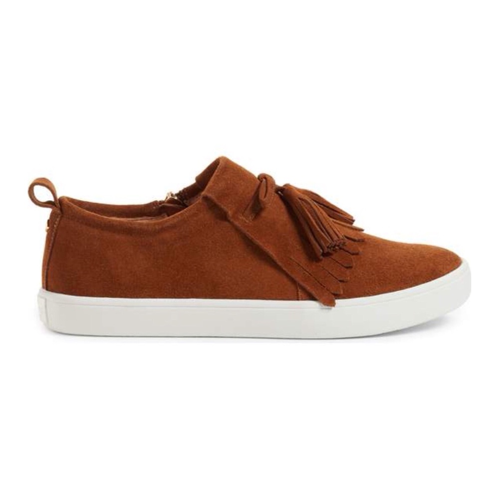 NWT. Kate Spade dark taupe tassel sneakers - Picture 6 of 8